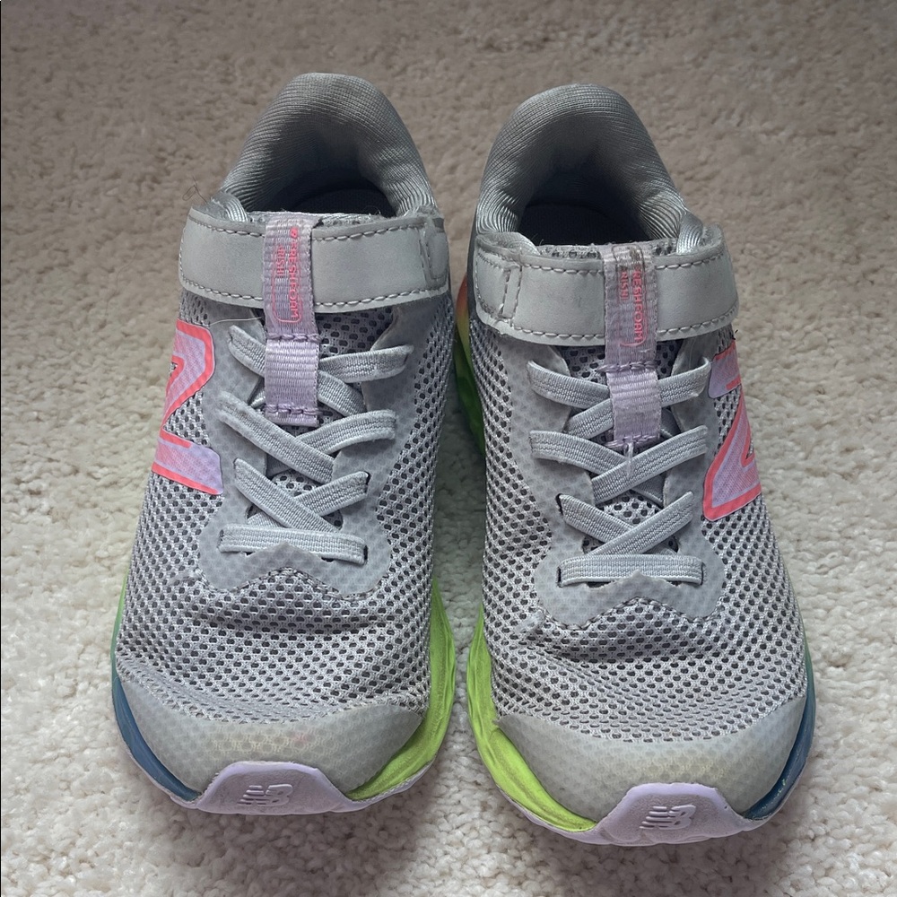 New Balance Kids' Gray and Pink Sneakers